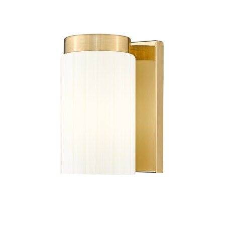 Z-Lite Burk 1 Light Wall Sconce, 4.25in. W x 7.25in. H, Luxe Gold 746-1S-LG